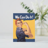 Retro Rosie We Can Do It Postcard (Standing Front)