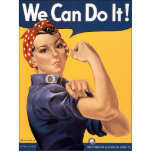 Retro Rosie We Can Do It Statuette<br><div class="desc">The retro classic WWII era Rosie the riveter "we can do it" image is a traditional icon for strong women.</div>