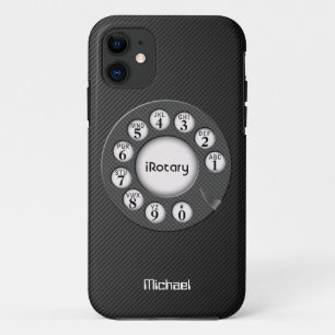 Retro Rotary Carbon Fiber Case