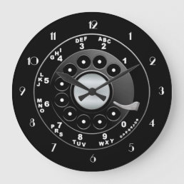 Retro Rotary Dial Large Clock