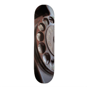 Retro Rotary Dial Phone Vintage Design Skateboard Deck