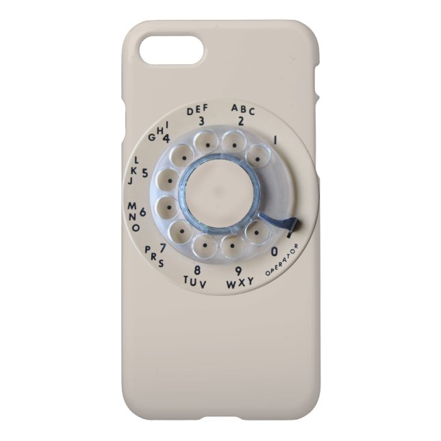 Retro Rotary Phone Dial iPhone Case (Back)