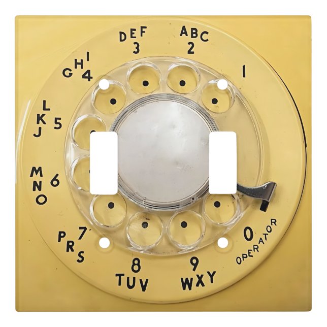 Retro Rotary Phone Dial Light Switch Cover (Front)