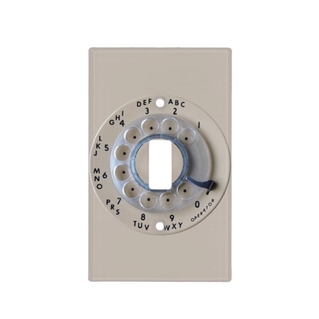 Retro Rotary Phone Dial Light Switch Cover (Front)