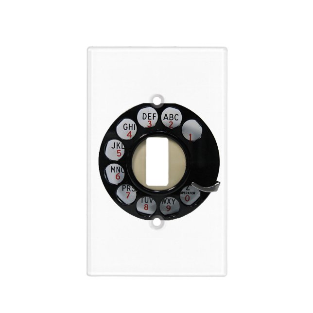 Retro Rotary Phone Dial Light Switch Cover (Front)