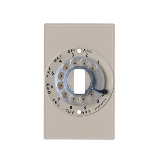 Retro Rotary Phone Dial Light Switch Plate | Zazzle