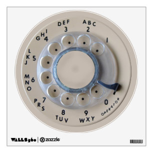 Retro Rotary Phone Dial Wall Sticker