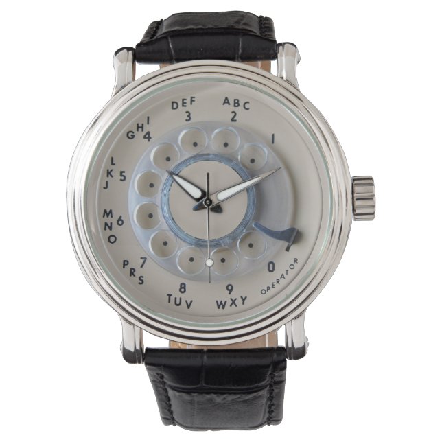 Retro Rotary Phone Dial Watch (Front)