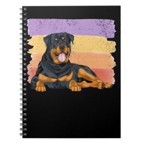 Retro Rottweiler Awesome Dog Notebook