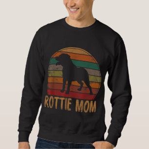 Retro Rottweiler Mom Gift Rott Dog Mother Pet Rott Sweatshirt