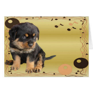Retro Rottweiler Party Cards