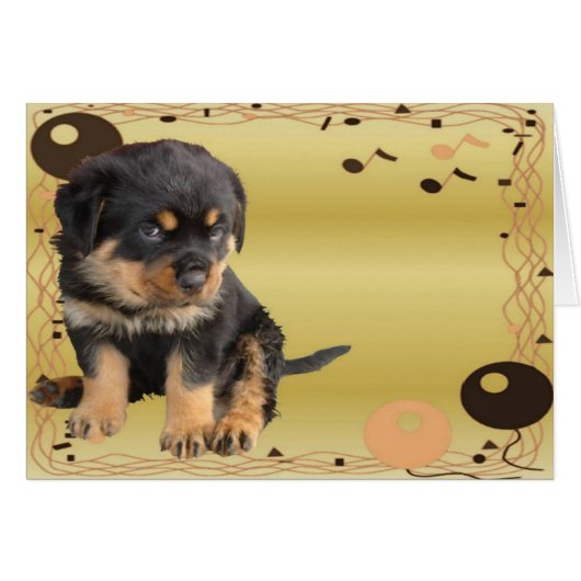 Retro Rottweiler Party Cards (Front Horizontal)