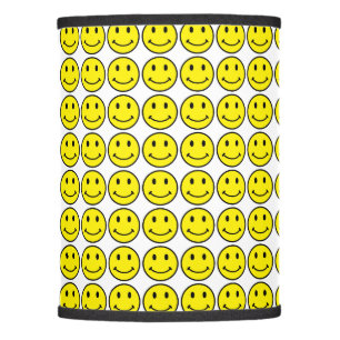 Retro Round Face Yellow Smile Lamp Shade
