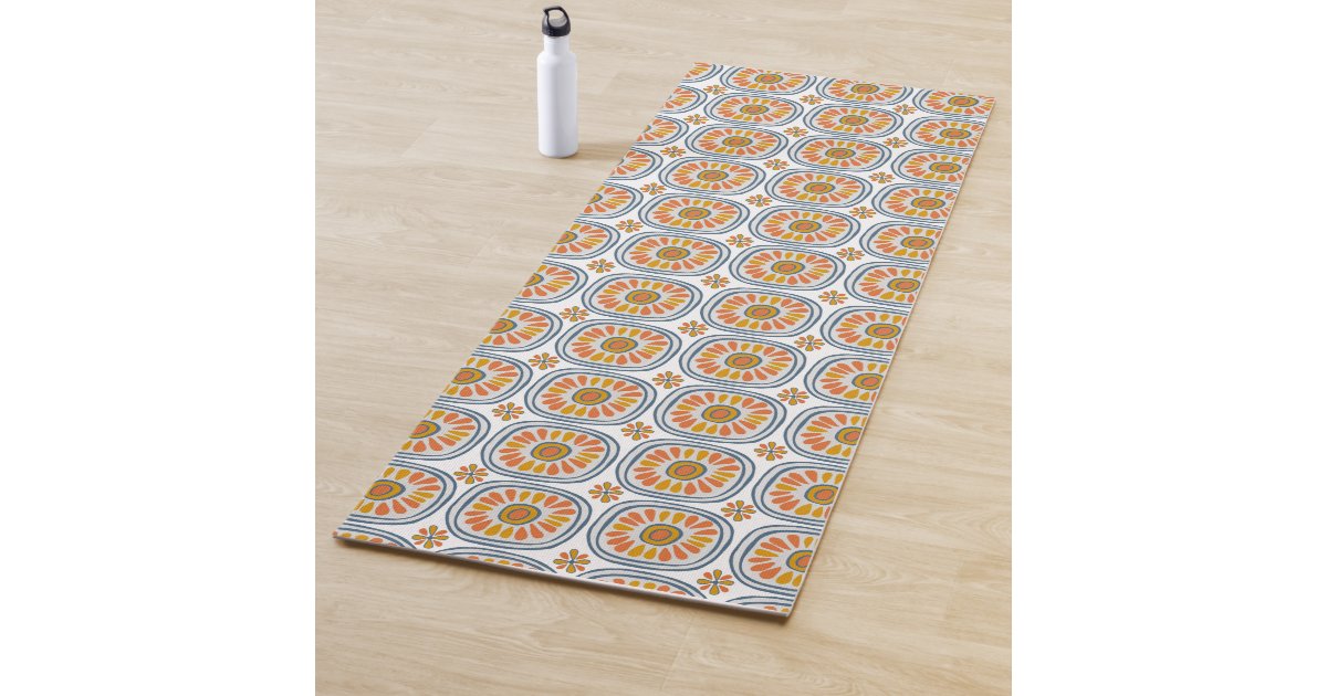 Beautiful Blue Mandala Pattern Yoga Mat | Zazzle