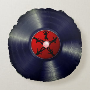 Retro Round Throw Pillow