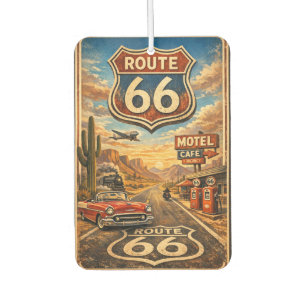 Retro Route 66 Americana Scenic Roadside Design Air Freshener