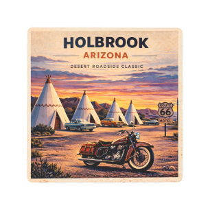 Retro Route 66 Desert Wall Decor Holbrook Arizona