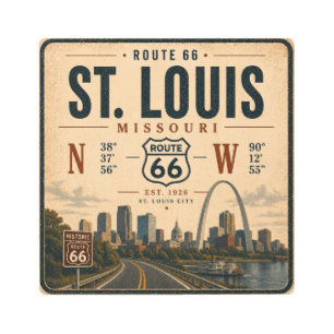 Retro Route 66 Missouri Gateway Metal Art