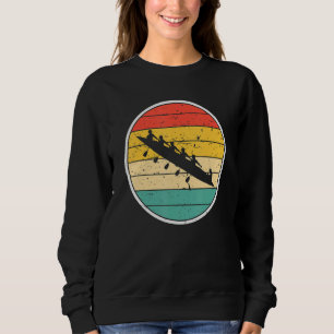 Retro Rowing Crew Boat Sunset Retro Vintage Colors Sweatshirt