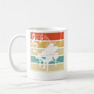 Retro Royal Piano Player Classical Music Treble Cl Coffee Mug