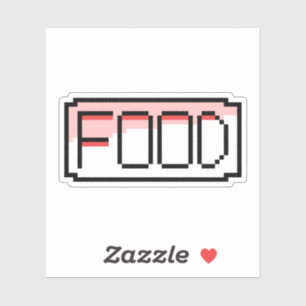 Retro RPG Pixel Art – Chat Box ‘Food’ Sticker