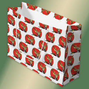 Retro Rudolph Large Gift Bag