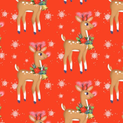 Retro Rudolph Reindeer Red Wrapping Paper