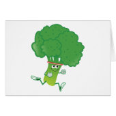 Retro Running Broccoli (Front Horizontal)