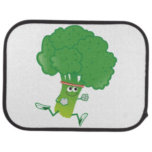Retro Running Broccoli Car Mat