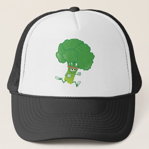 Retro Running Broccoli Trucker Hat