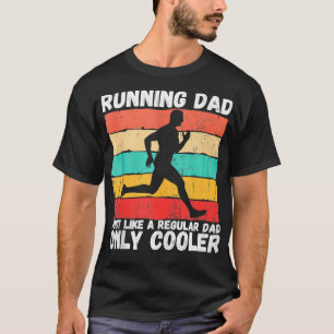 Retro Running Dad Funny Runner Marathon Athlete Hu T-Shirt