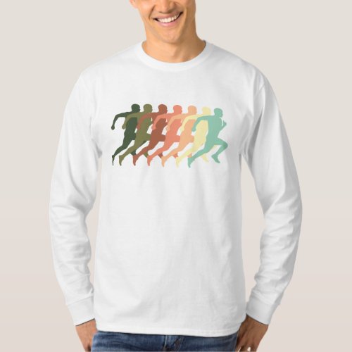 Retro Running Design T_Shirt