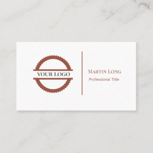 Retro Rust Circle Logo & Social Media 2 Business Card