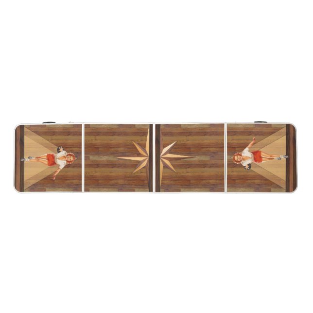 Retro Rustic Beer Pong Table -Bowler Reg. Size (Top)