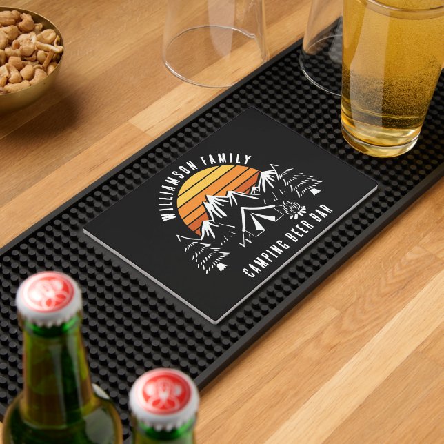 Retro Rustic Camping Custom Bar Mat (Insitu (Bar 2))