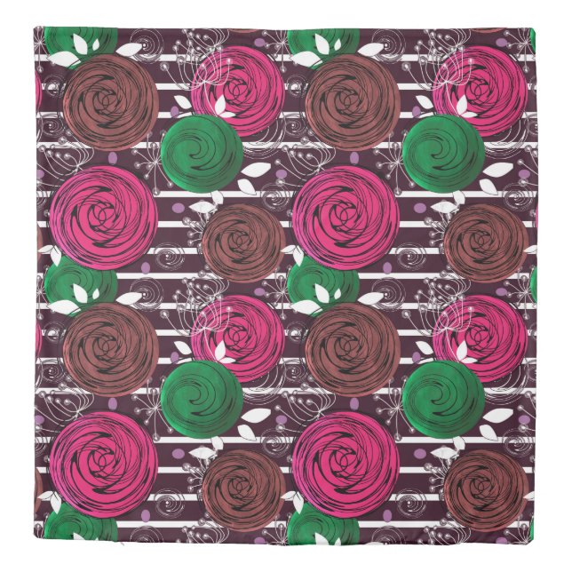 Retro, rustic, folk duvet cover (Back)