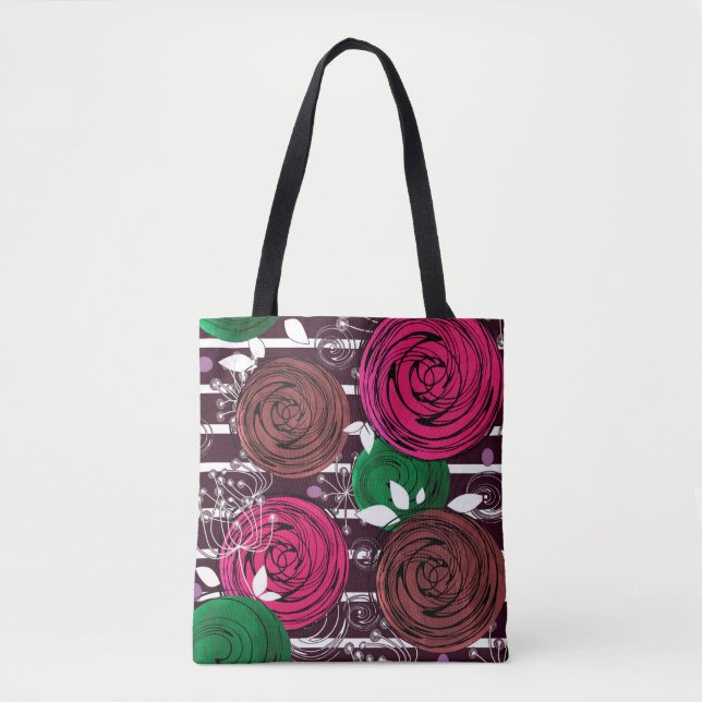 Retro, rustic, folk tote bag (Front)