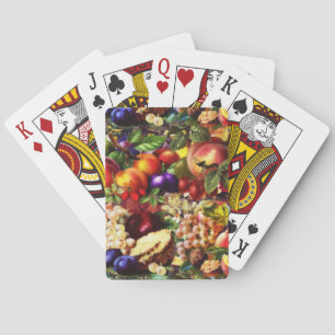 Retro Rustic Fresh Summer Tropical Fruit Vegetable Poker Cards