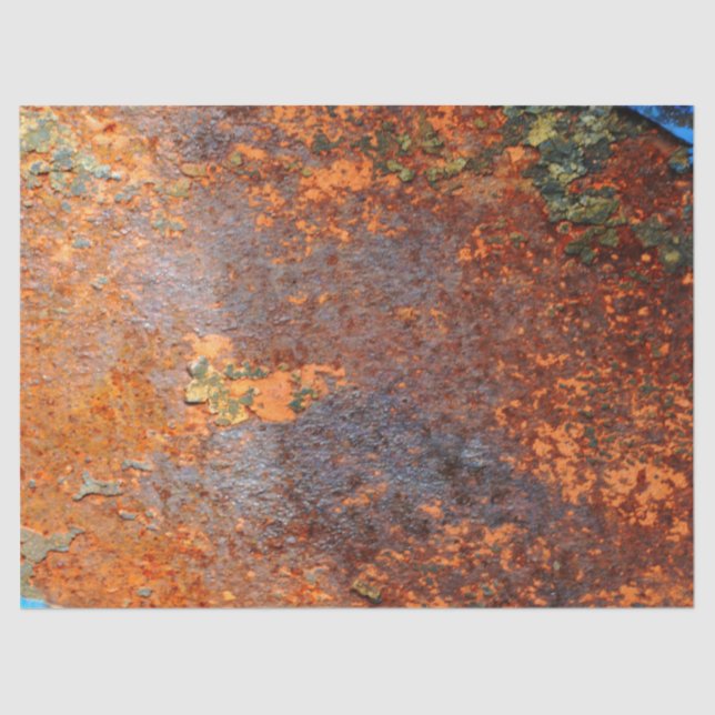 Retro Rusty Grunge Texture Pattern Tissue Paper (Front)