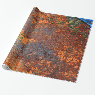 Retro Rusty Grunge Texture Pattern Wrapping Paper
