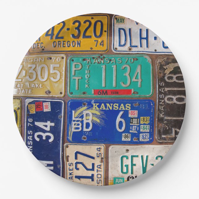 Retro Rusty License Plates (Front)