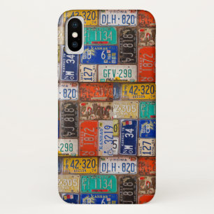 retro rusty license plates iPhone x case