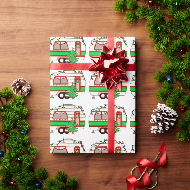 Retro RV Camper | Camping Themed Wrapping Paper (Holiday Gift)