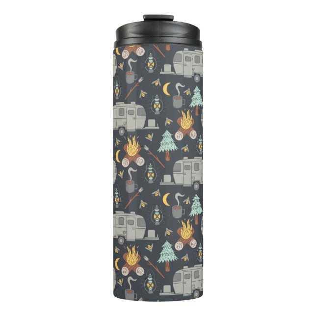 Retro RV Camping Thermal Tumbler (Front)