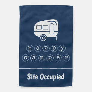 Retro RV Happy Camper Site Occupied Camping Sign