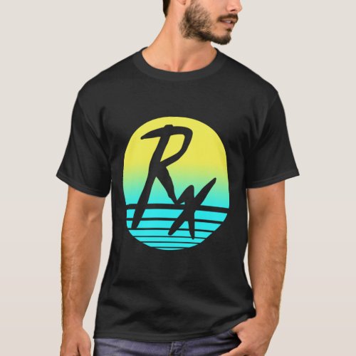 Retro Rx Sunset _ Yellow to Aqua Graphic1 T_Shirt