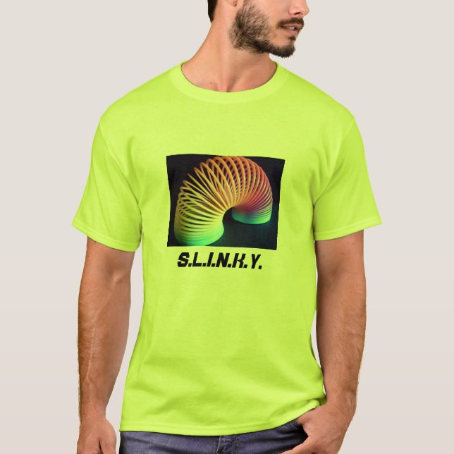 Retro S.L.I.N.K.Y. t shirt club birthday slinky (Front)
