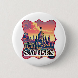 Retro Sachsen Skyline Button
