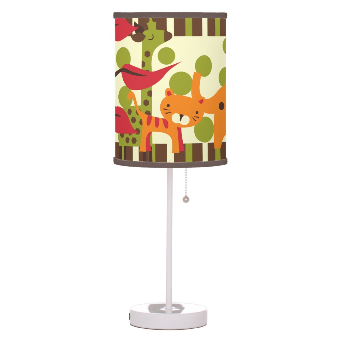 Retro Safari Animals Table Lamp | Zazzle