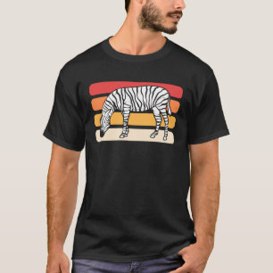 Retro Safari Zoo Animal Vintage Zebra T-Shirt
